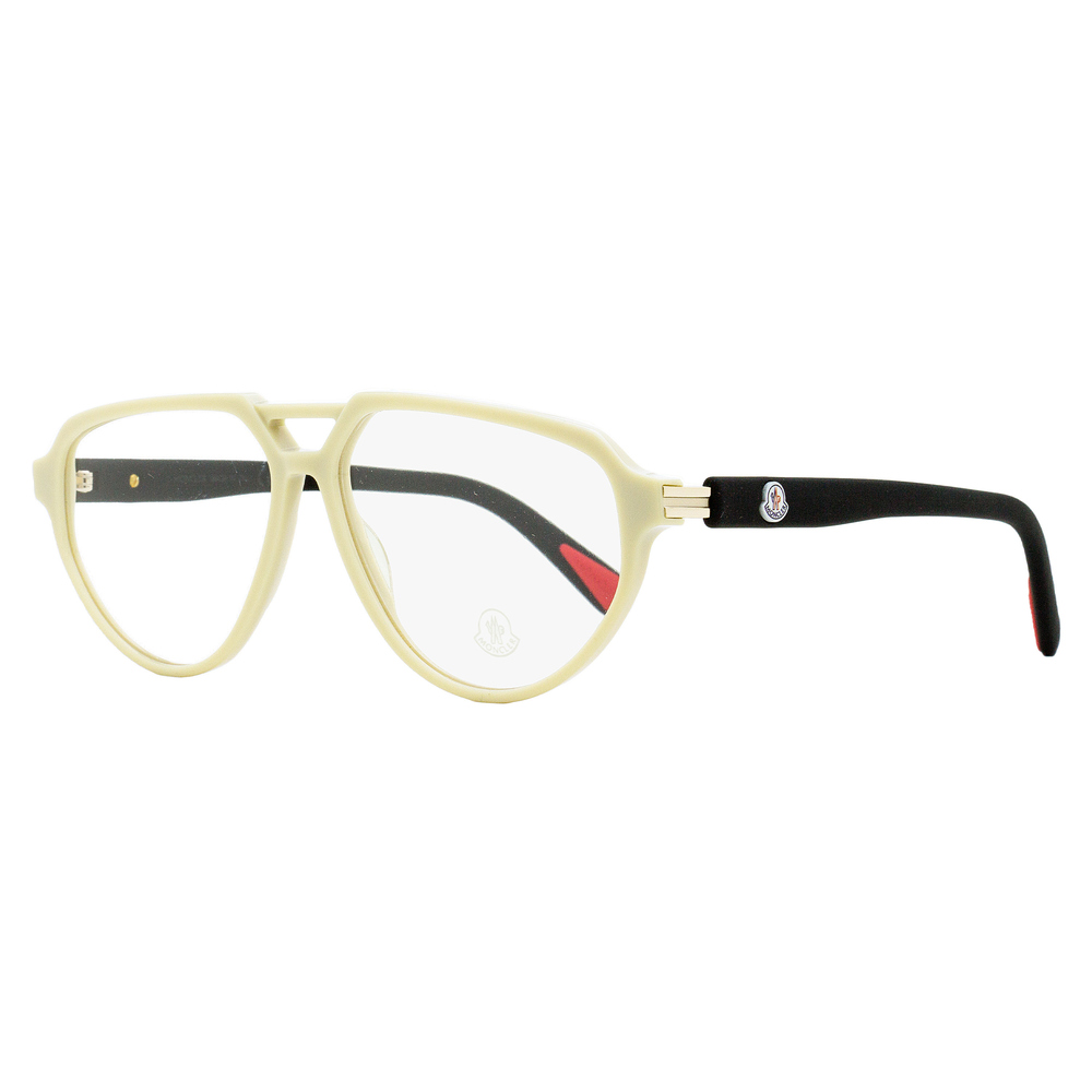 Moncler Pilot Eyeglasses ML5162 057 Beige/Black 57mm